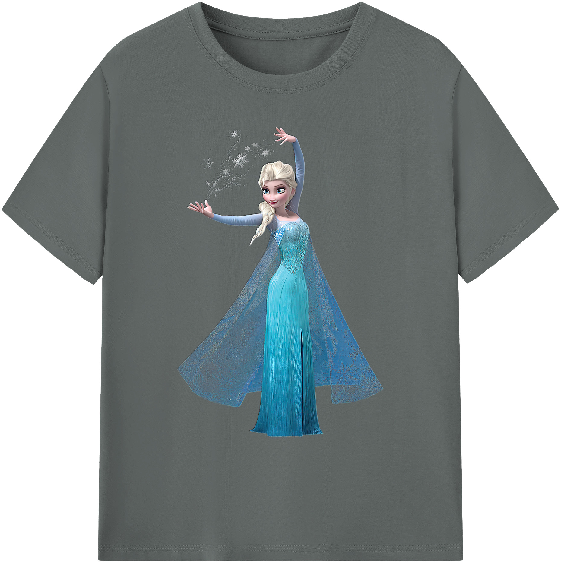（画像用） アナと雪の女王 アンナ エルサ Frozen Anna Elsa 綿100％ メンズ半袖Tシャツ｜肌触りやわらか＆通気性